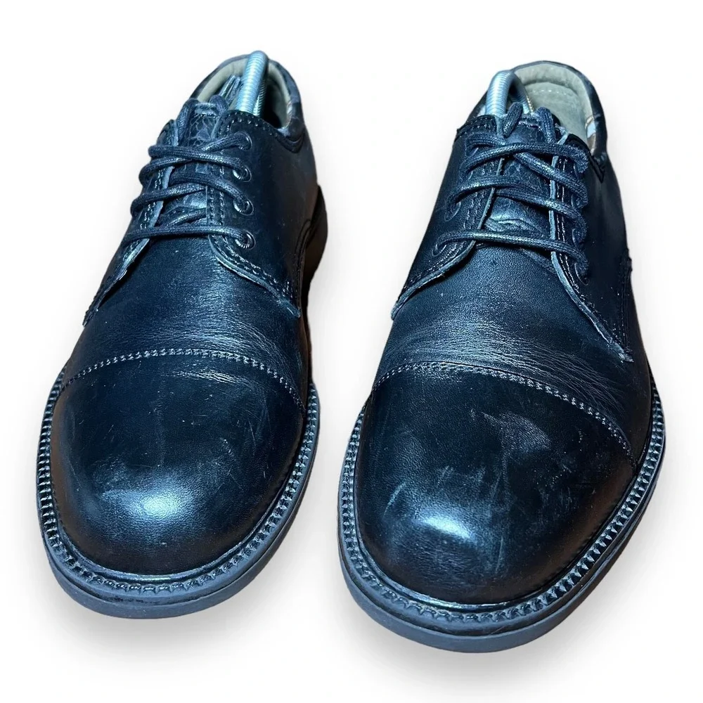 Dockers Gordon Mens Oxford Shoe Black Size 6.5 M Leather Upper Man Made Material